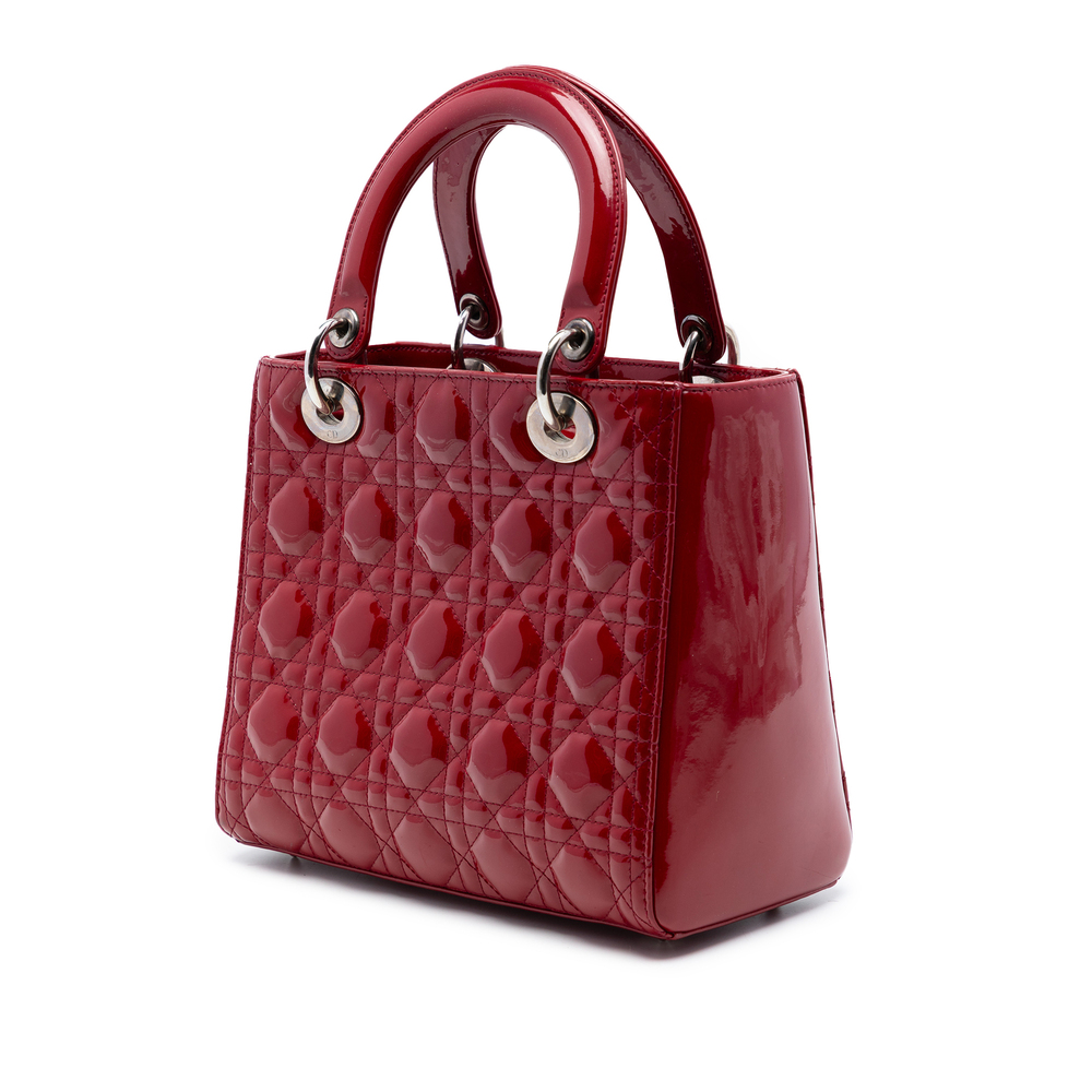 Pre-Loved Dior Medium Patent Cannage Lady Dior - Picture 2 of 8